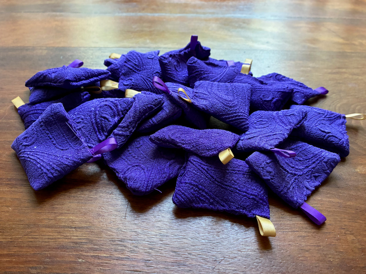 Small Purple Lavender Sachets by Curlew Crafts