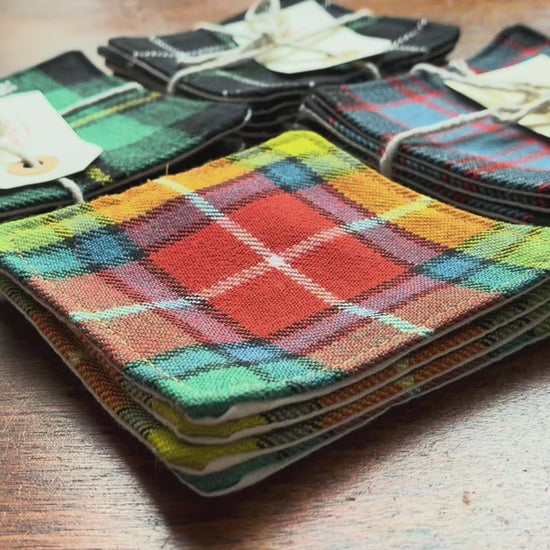 Assorted Tartan Coasters by Curlew Crafts